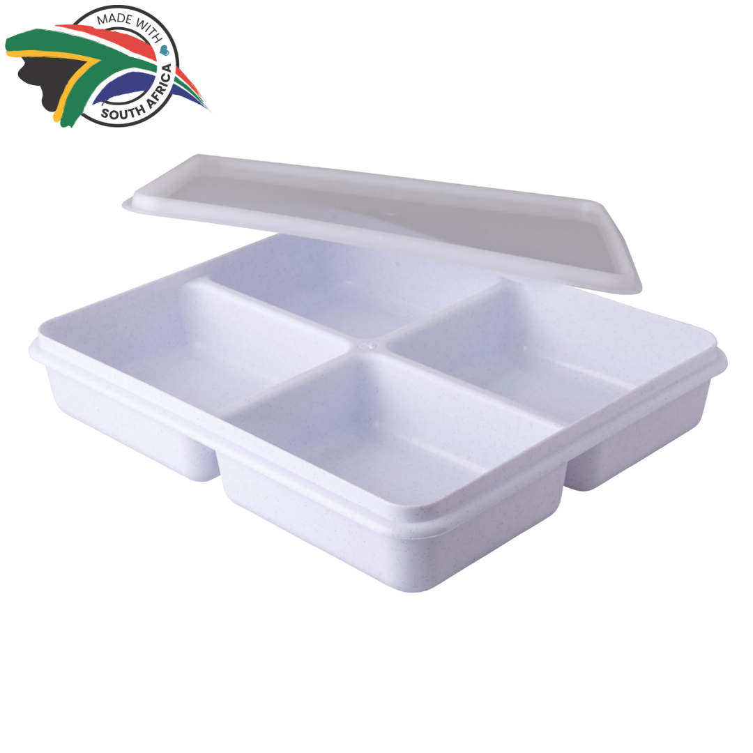 4 Division Platter Container & Lid