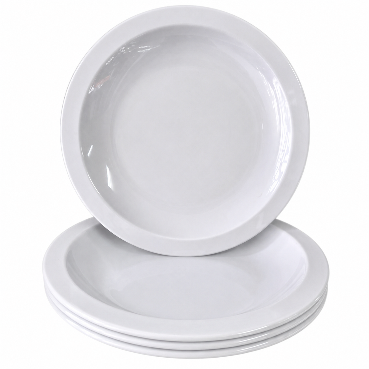 Dinnerware Set contents - 4 x Dinner Plate White 250mm in polycarbonate
