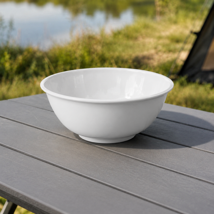 White polycarbonate bowl