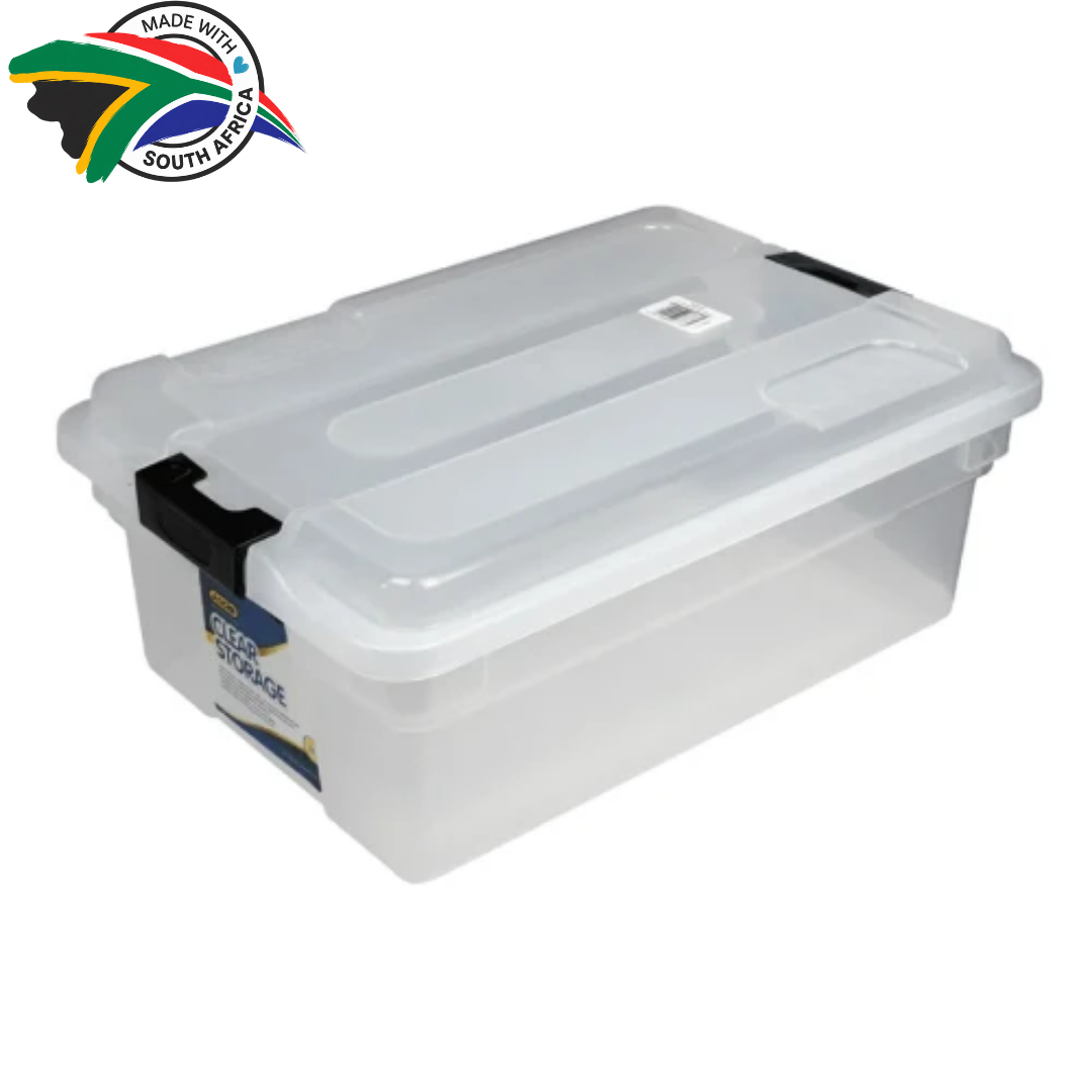 Addis Storage Box Clear 11L with clip-on lid - Camp & Outdoor