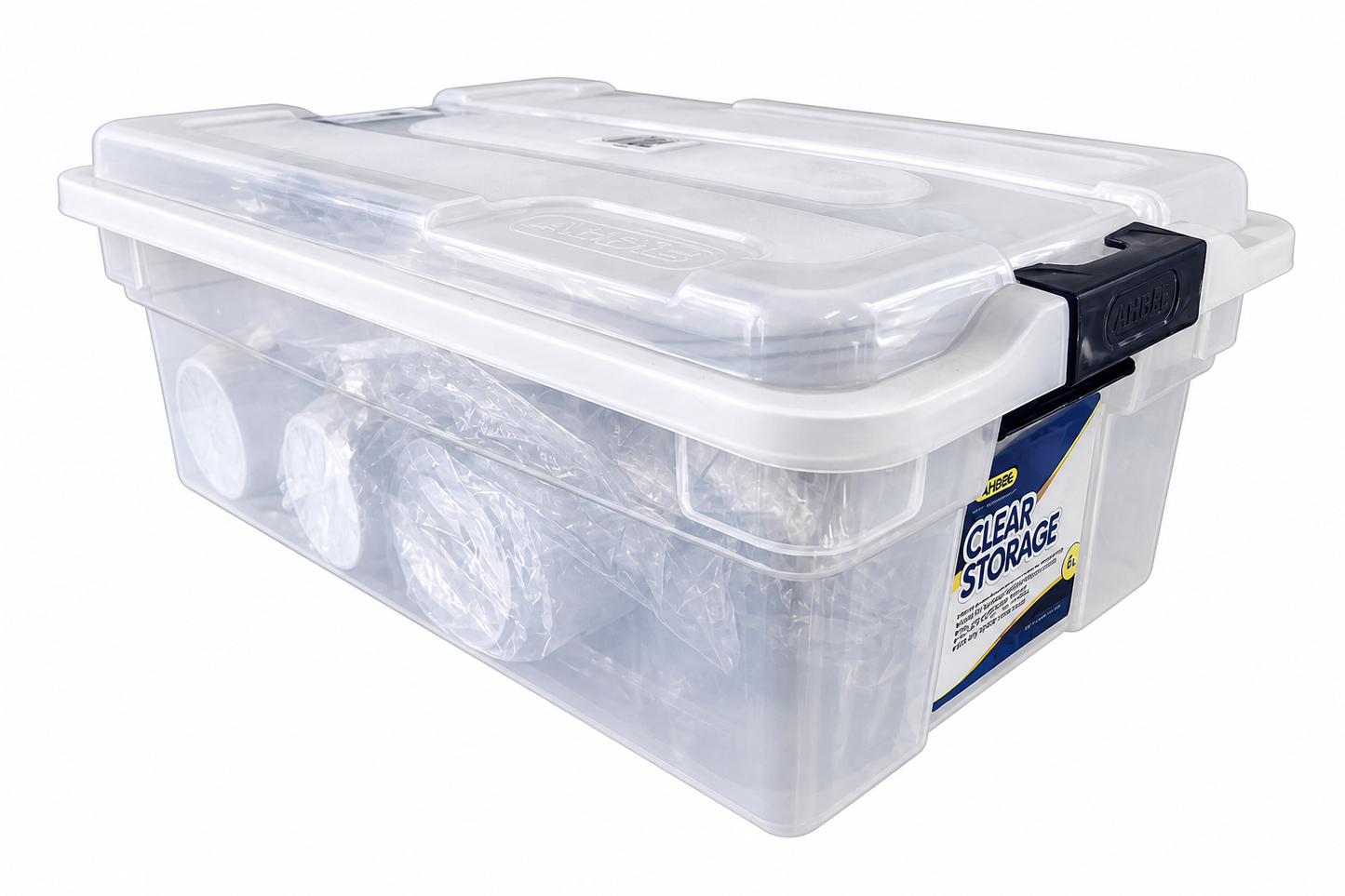Dinnerware Set contents - 11L storage box with clip-on lid