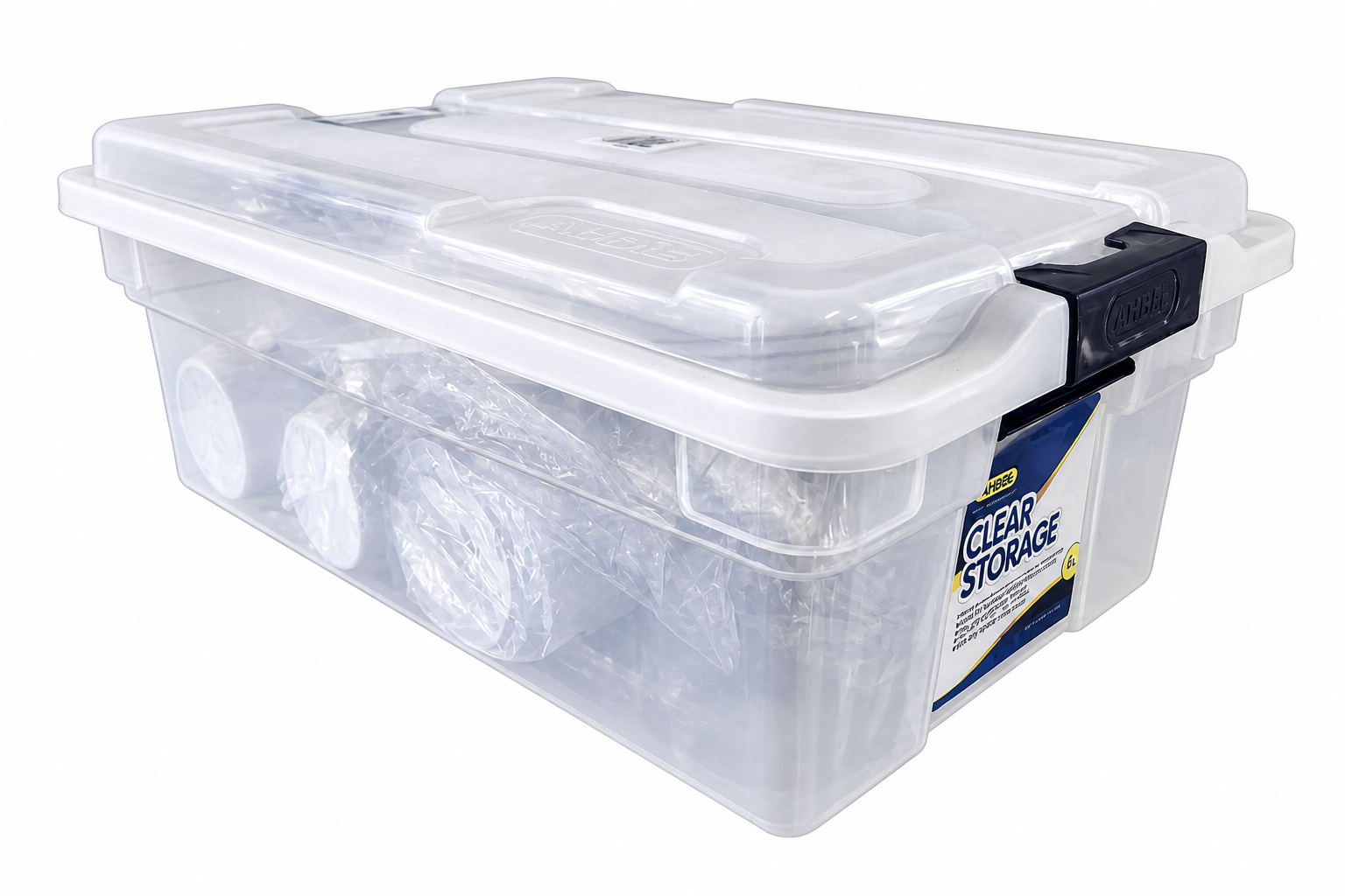 Dinnerware Set contents - 11L storage box with clip-on lid