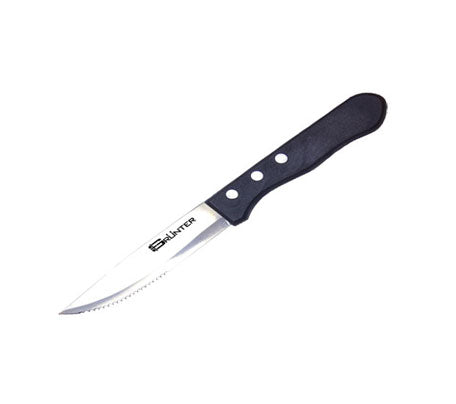 Steak Knife 125mm - Broad Blade, Plastic Handle in stainless steel - Camp & Outdoor
