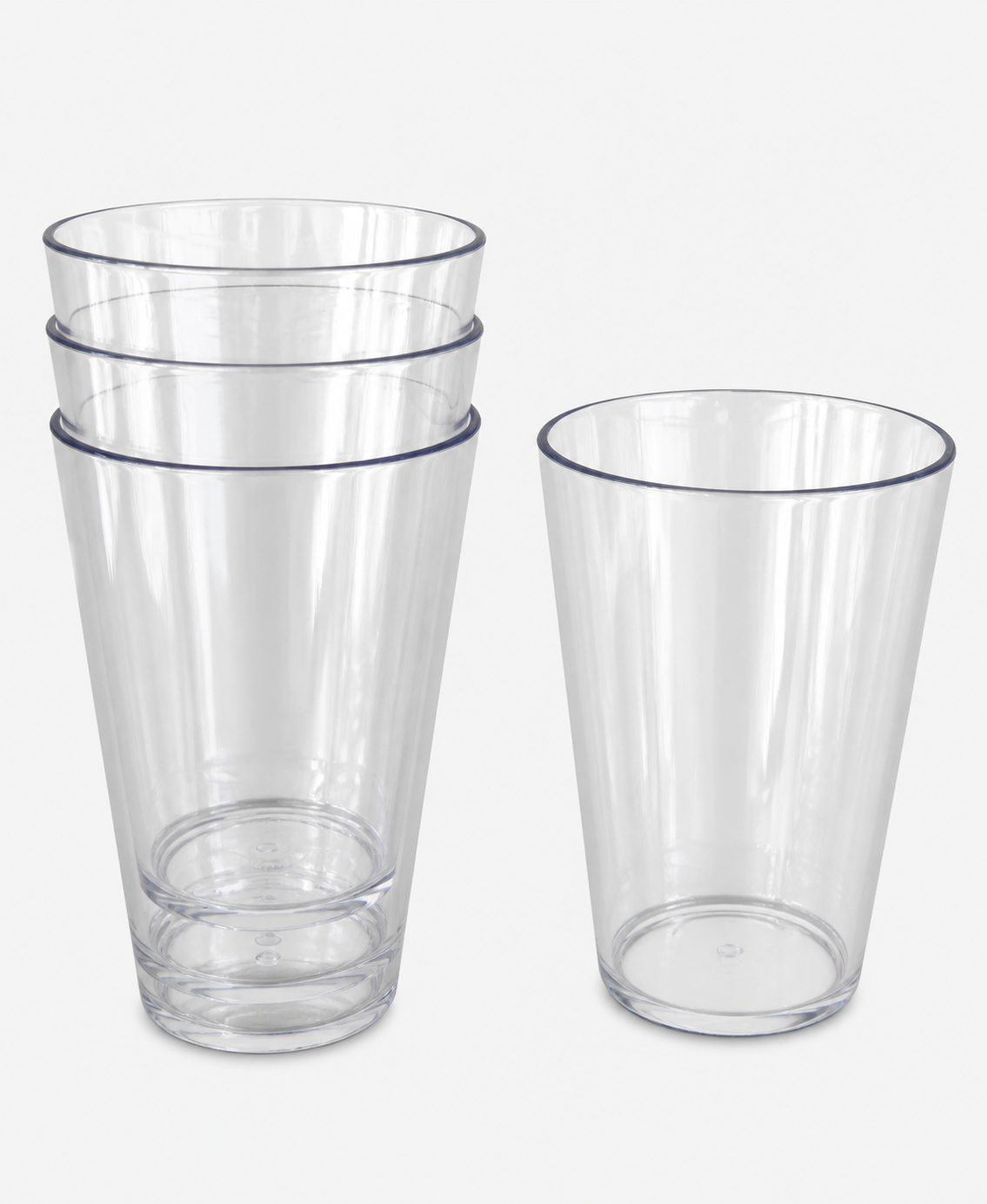 Dinnerware Set contents - 4 x Highball Tumbler Clear 400ml in polycarbonate