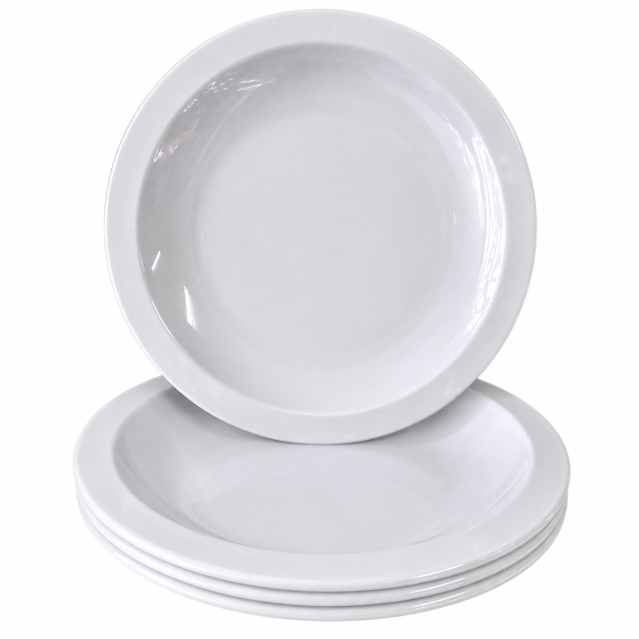 Dinnerware Set contents - 4 x Dinner Plate White 250mm in polycarbonate