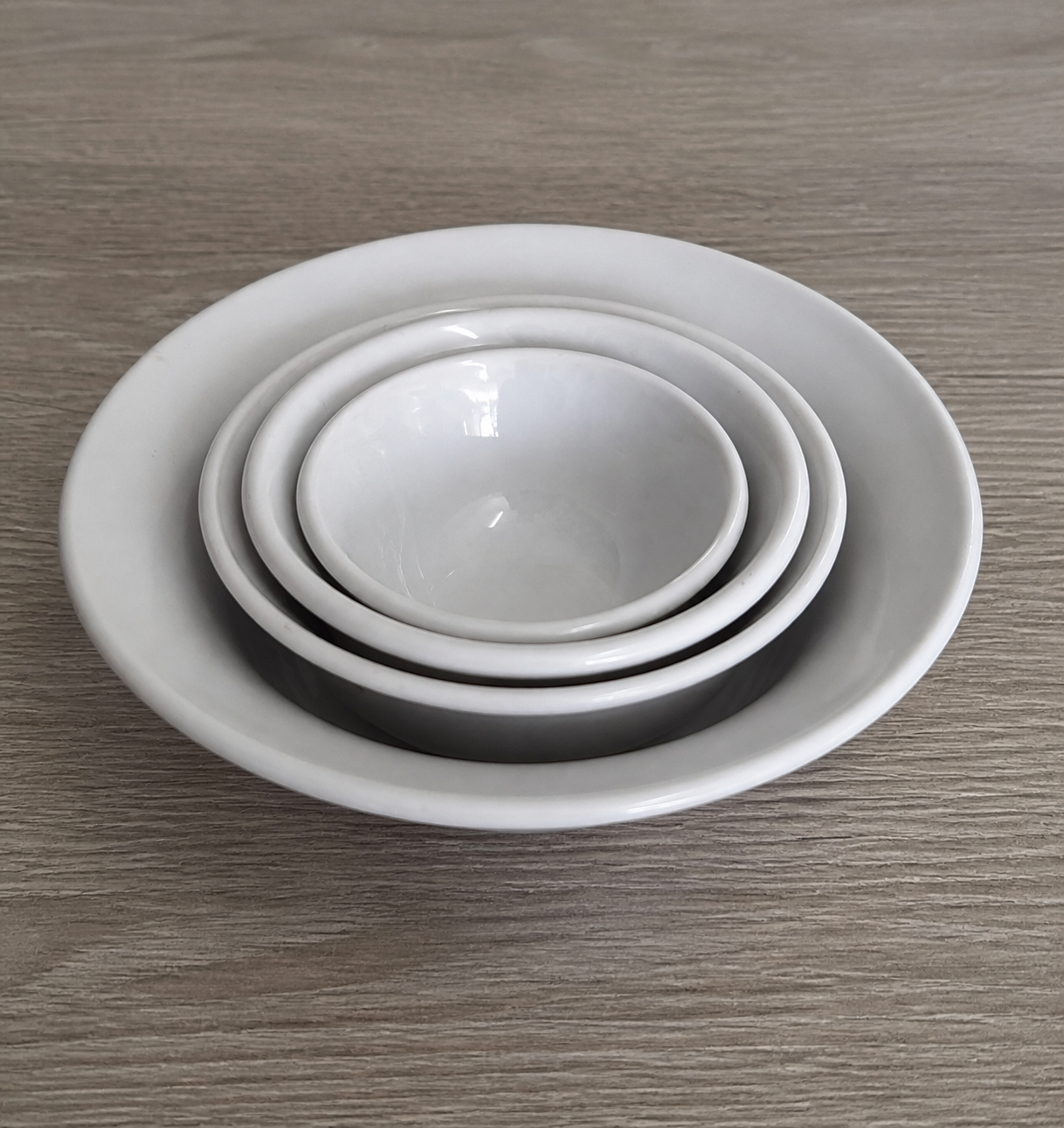 Condiment & Snack Bowls nested together for storage
